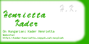 henrietta kader business card